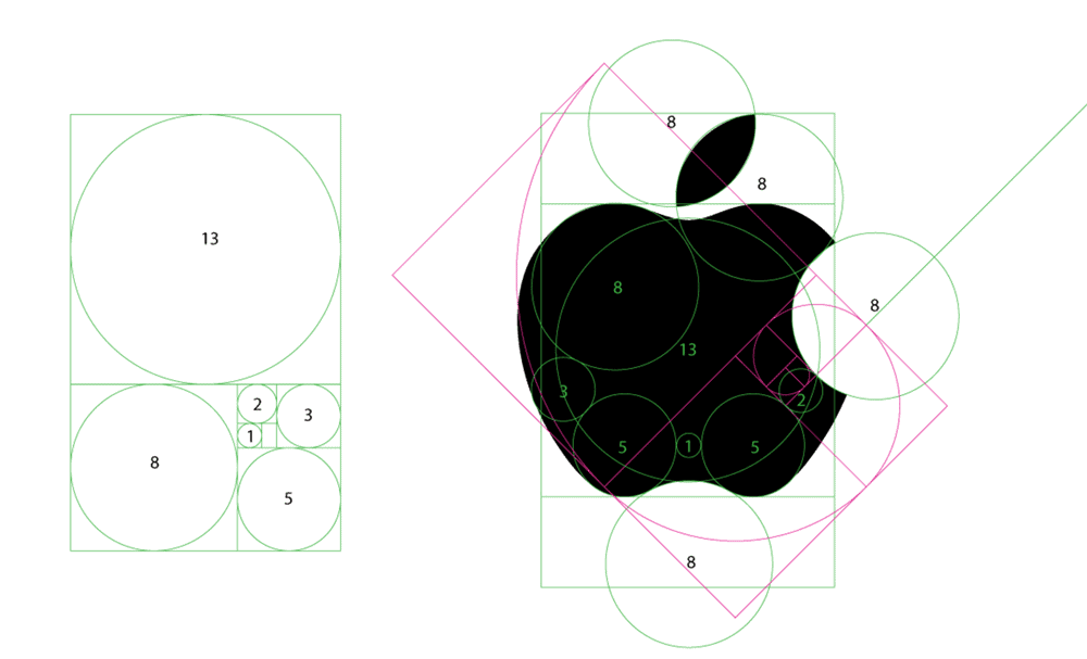 Apple logo layout