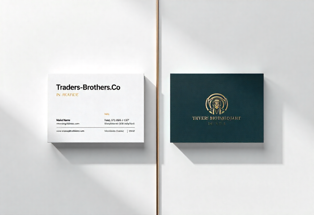 showcasing the example of logomark and logotype example in business card